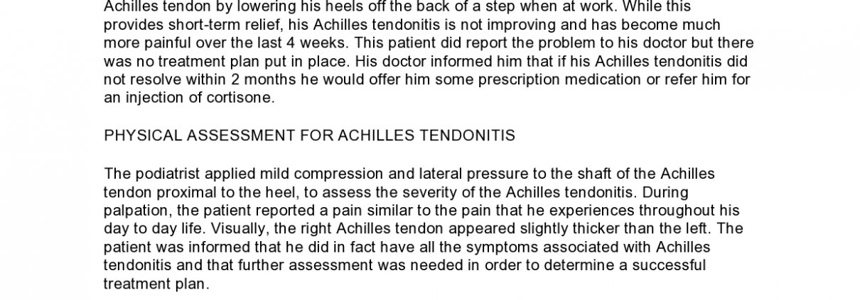 Case study: Achilles tendonitis builder