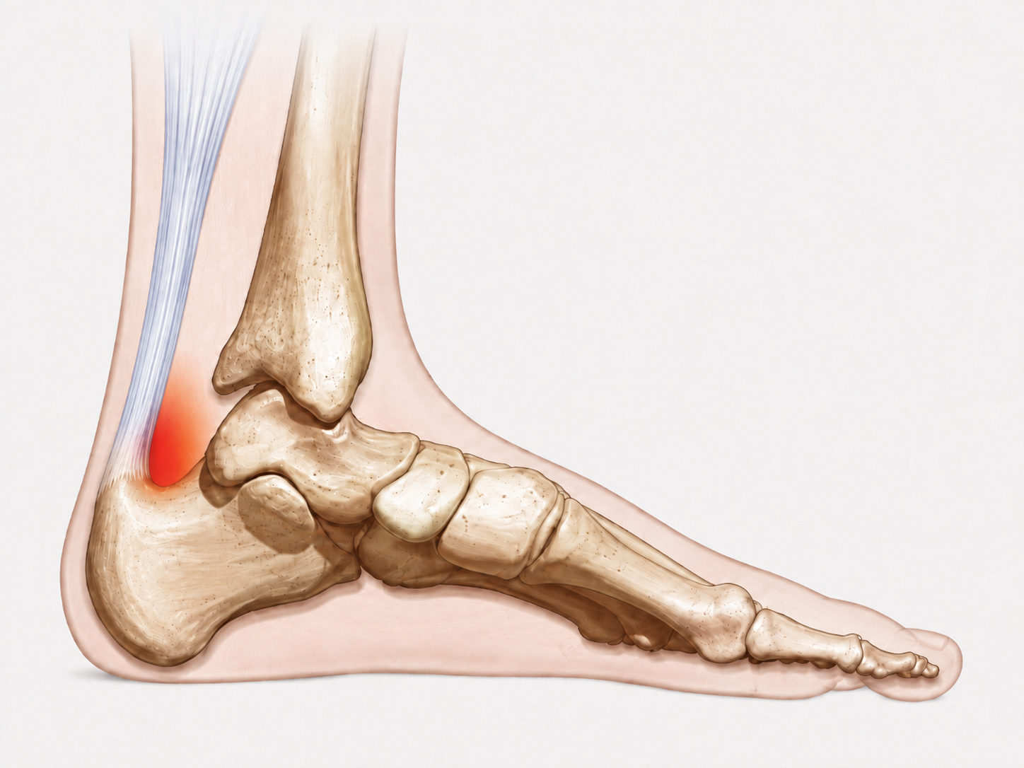 Retrocalcaneal bursitis causing upper heel pain