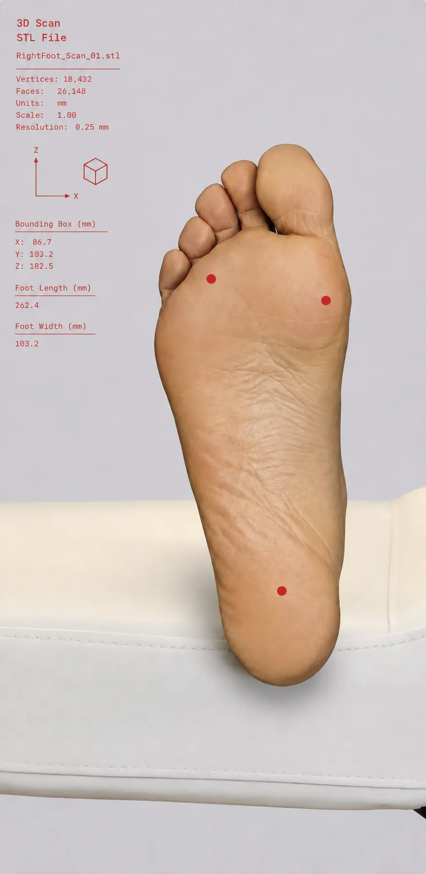 3D digital foot scan
